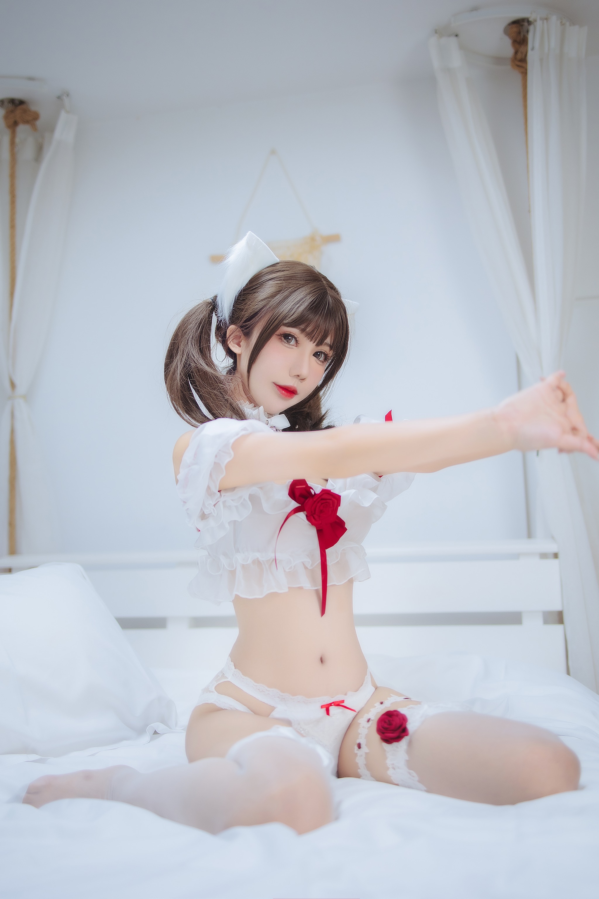 图片[1]-仙女月 – NO.018 白猫少女[50P]-XikXak